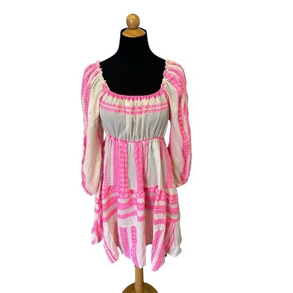 SOFIA MADE IN ITALY PINK AND CREAM DRESS - Picture 1 of 7
